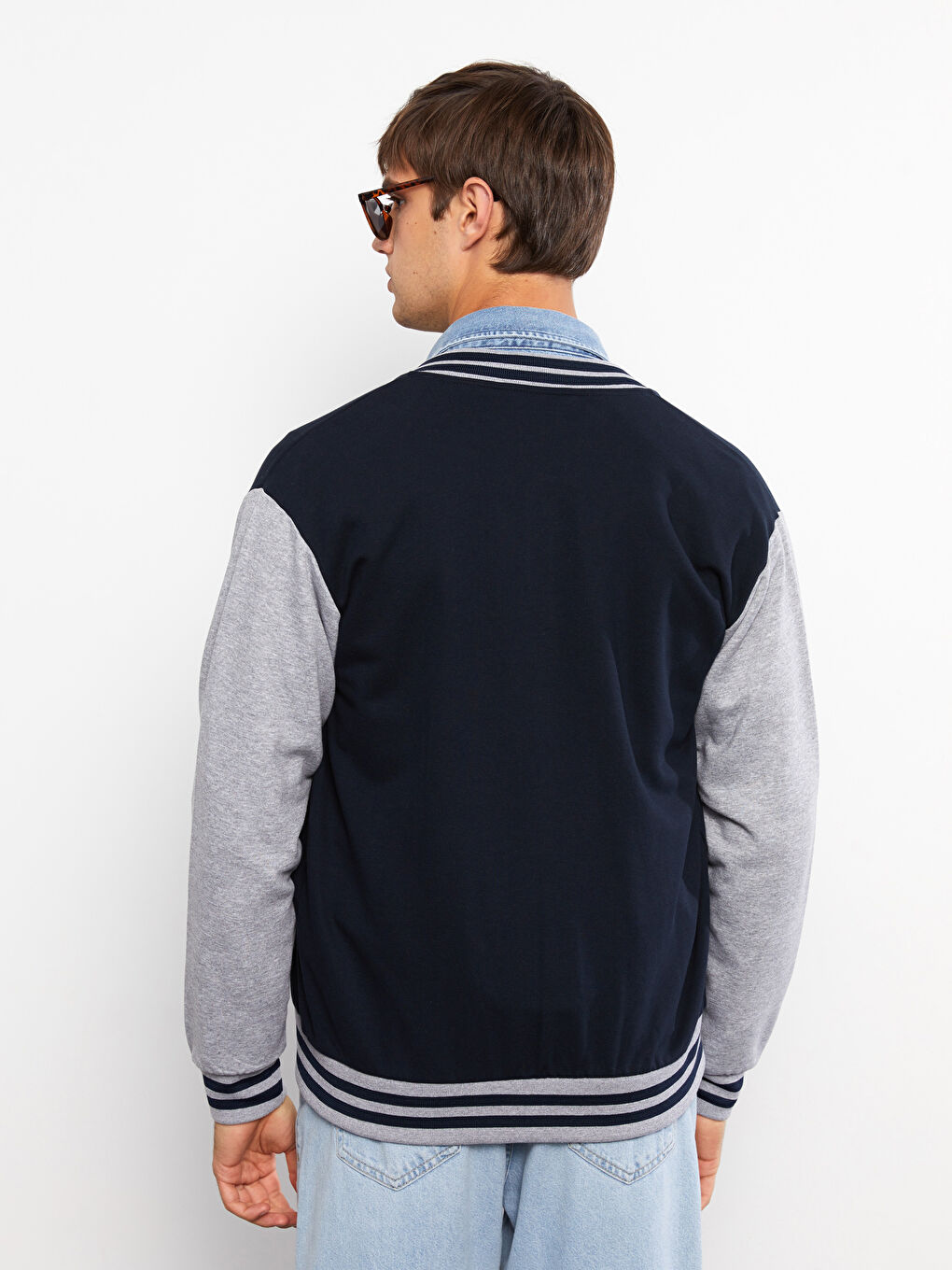 LCW ECO Standard Fit Long Sleeve Men's College Jacket -W2GA54Z8-HRZ