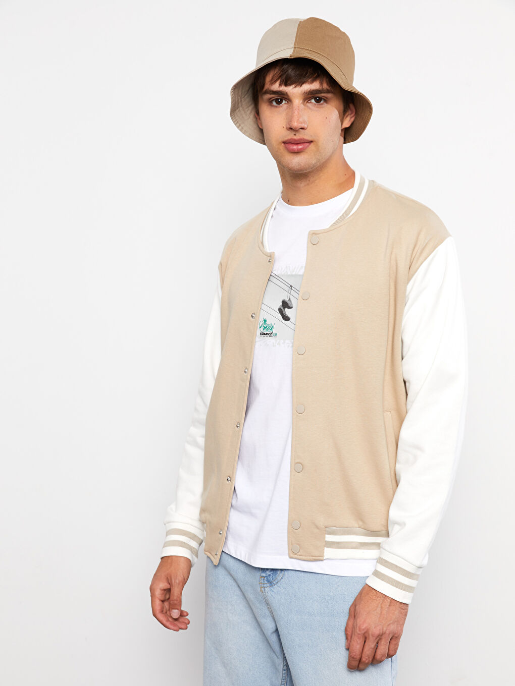 Standard Fit Long Sleeve Men's College Jacket-1