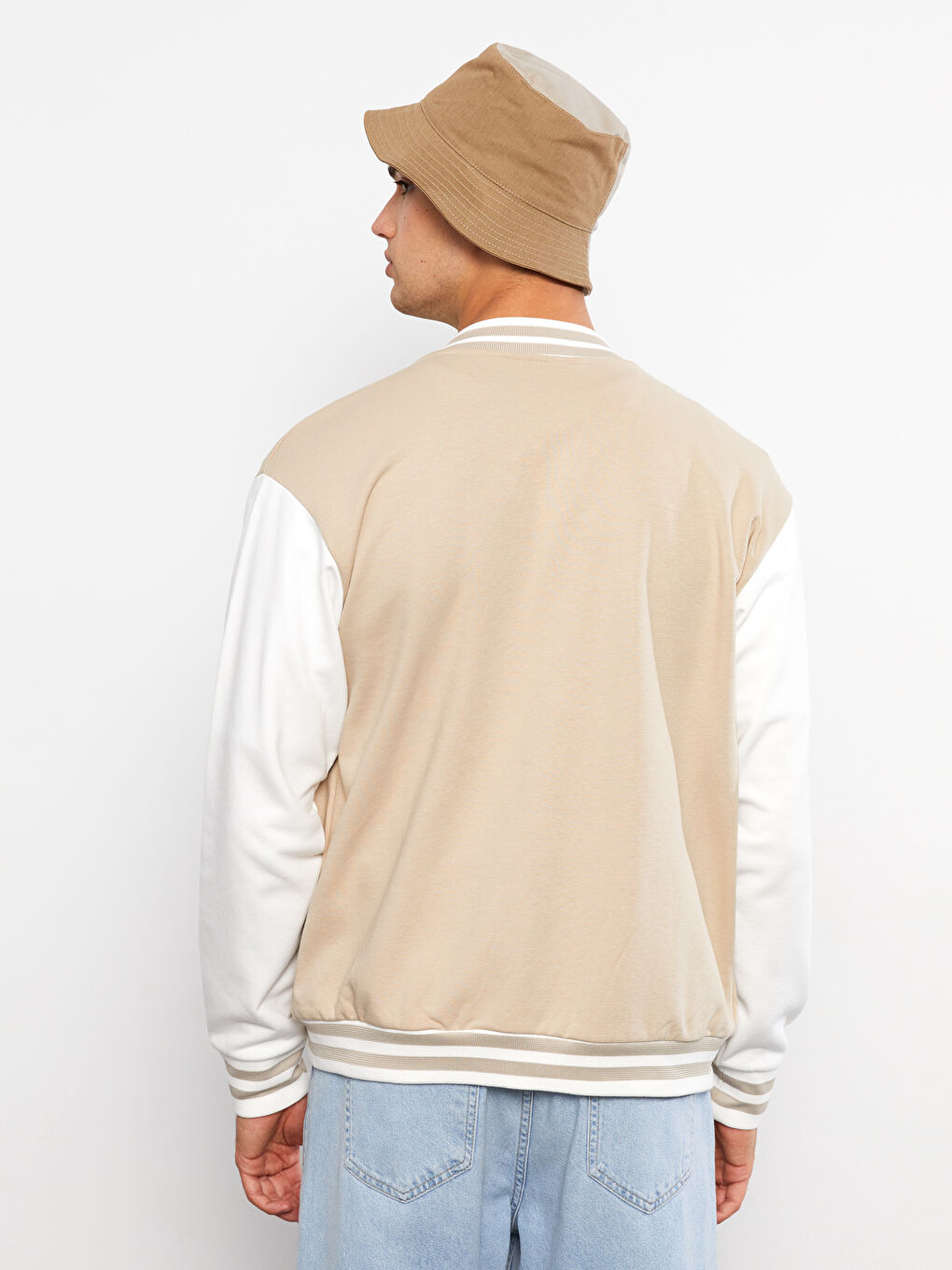 Standard Fit Long Sleeve Men's College Jacket-2