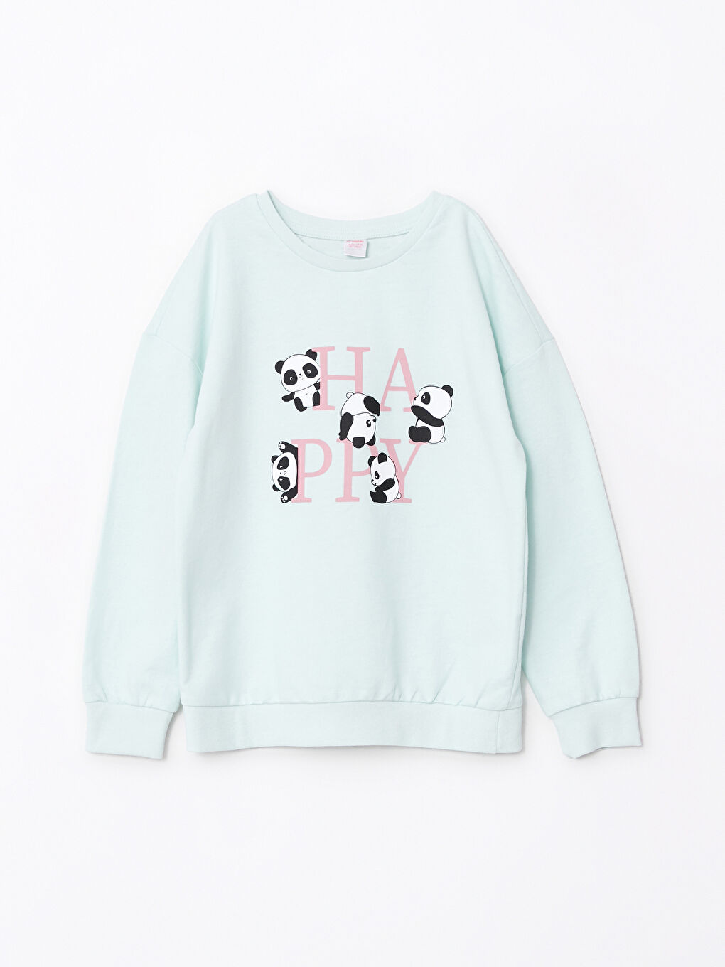 Crew Neck Printed Long Sleeve Girls' Pyjama Set-1