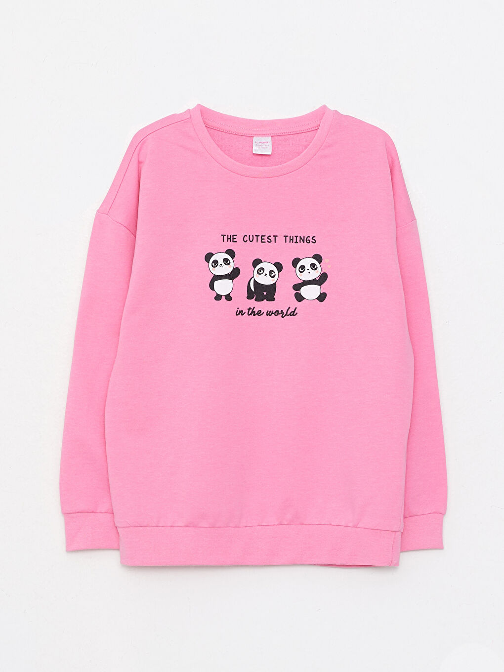 Crew Neck Printed Long Sleeve Girls' Pyjama Set-1