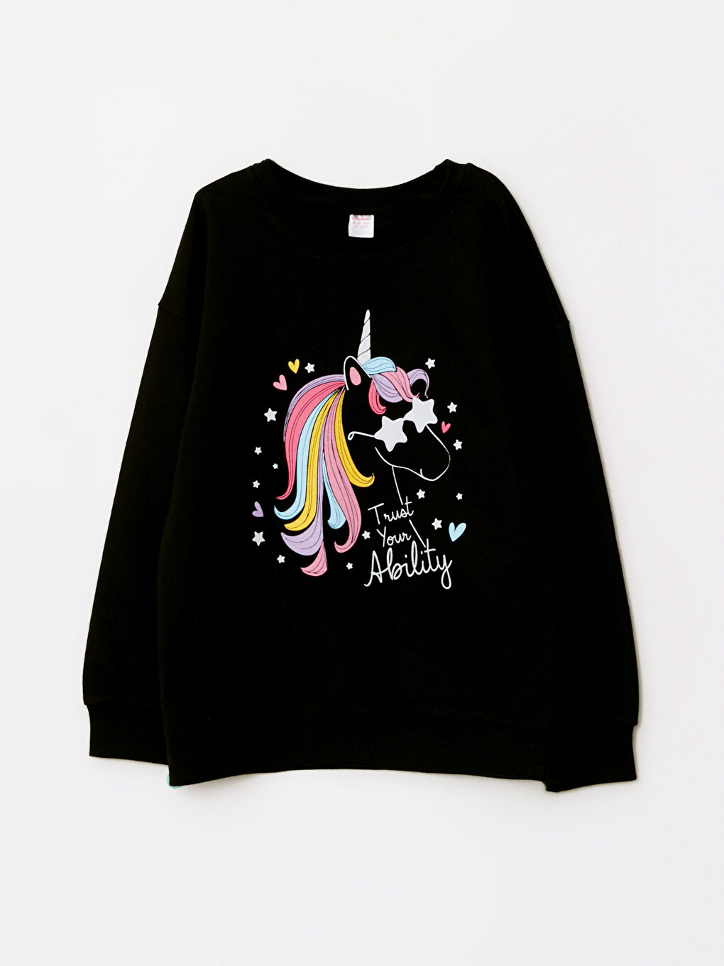 LCW ECO Crew Neck Printed Long Sleeve Girls' Pyjama Set -W2GA56Z4-CVL