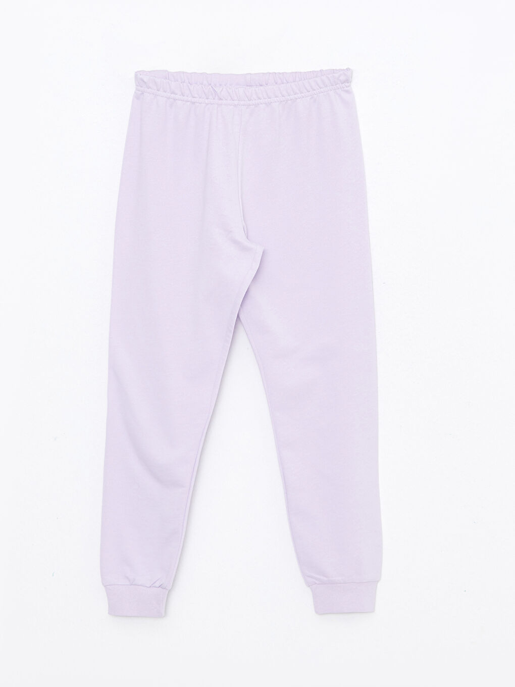 طقم بيجامة للبنات ياقة دائرية كم طويل مطبوع-2