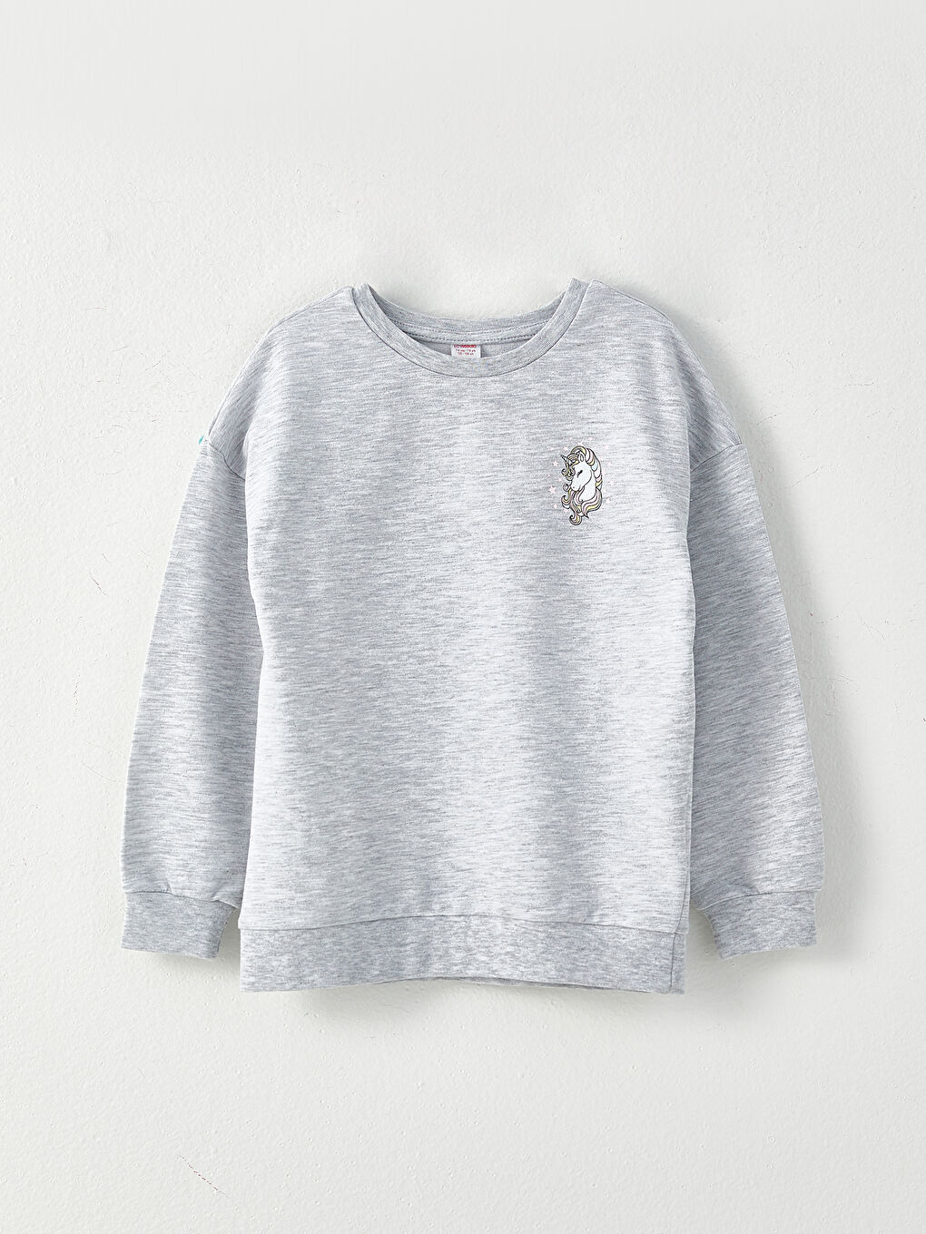 LCW ECO Crew Neck Printed Long Sleeve Girls' Pyjama Set -W2GA67Z4-CT3
