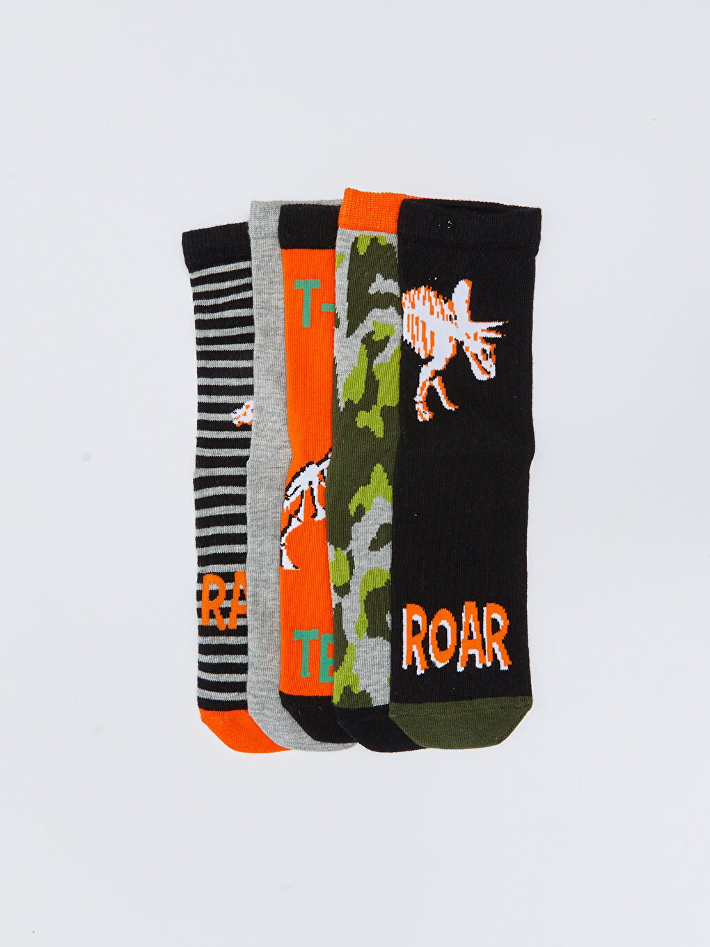 Karışık Desenli Erkek Çocuk Soket Çorap 5'li