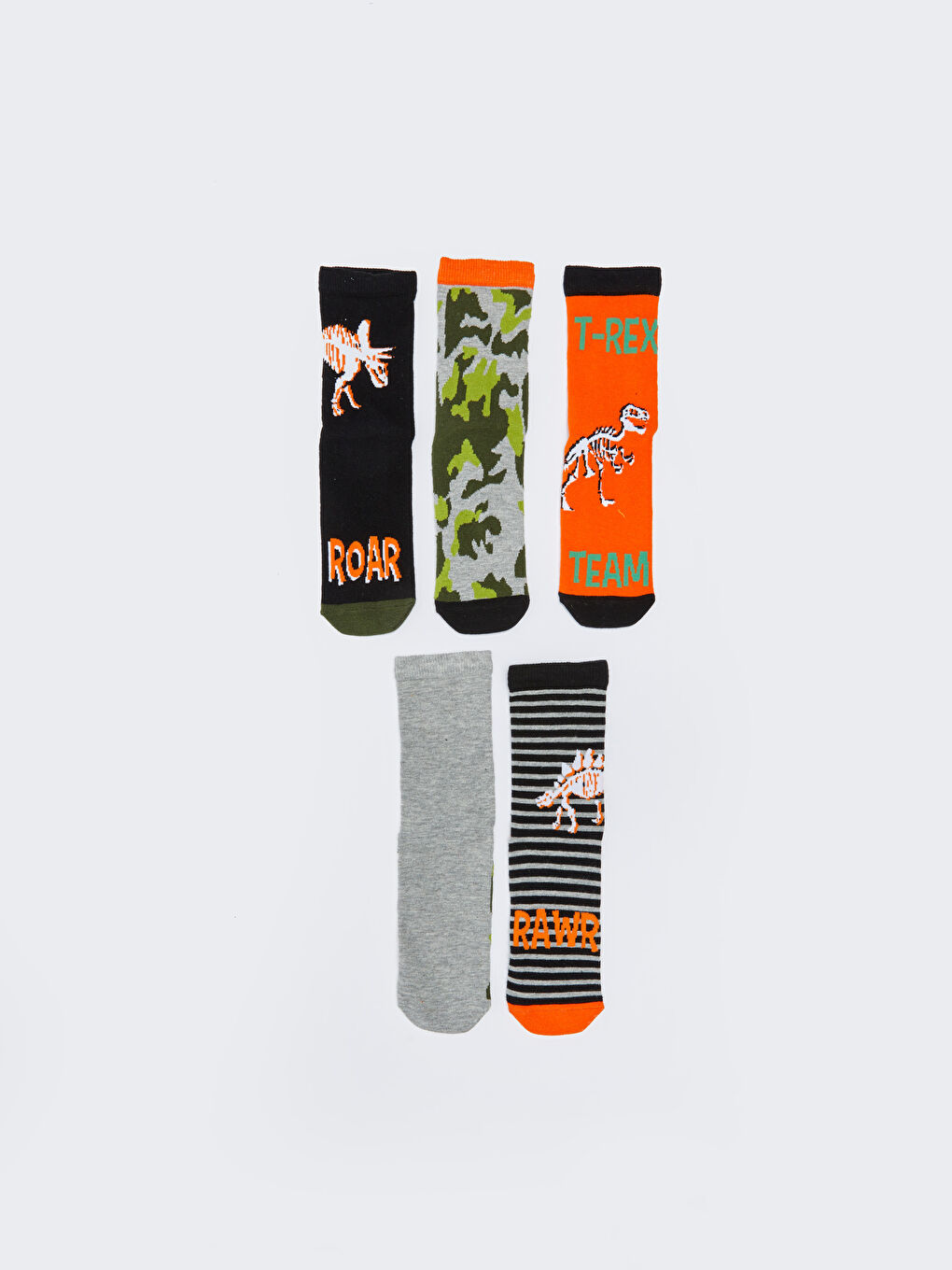 Karışık Desenli Erkek Çocuk Soket Çorap 5'li-2