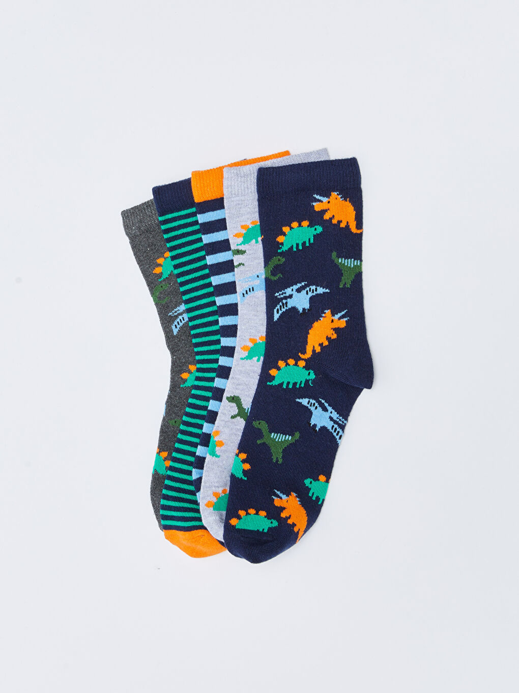 Karışık Desenli Erkek Çocuk Soket Çorap 5'li