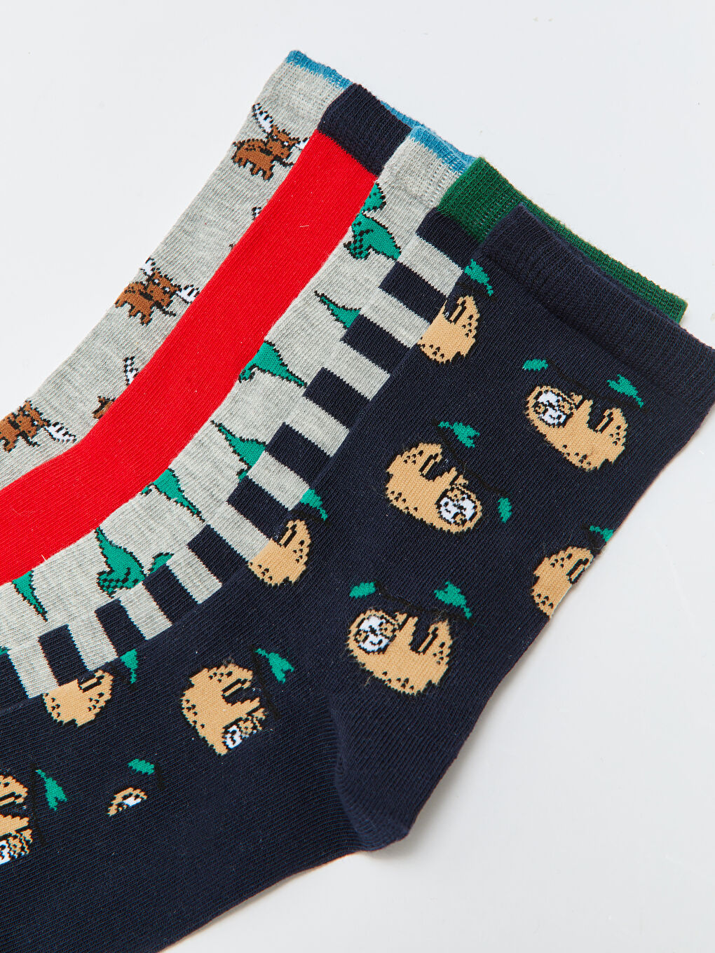 Patterned Boys' Ankle Socks 5 Pack-3