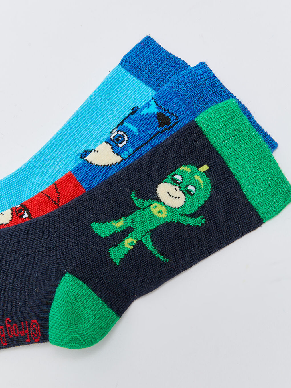 Karışık Pijamaskeliler Desenli Erkek Çocuk Soket Çorap 3'lü-3