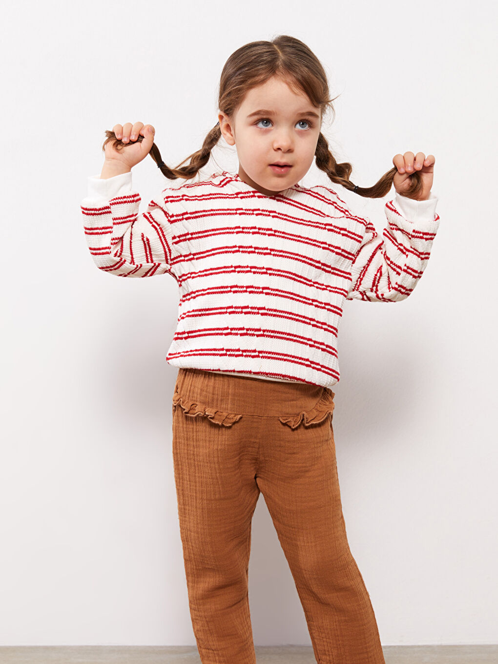 Long Sleeve Striped Baby Girl Hoodie -W2GA85Z1-LJE