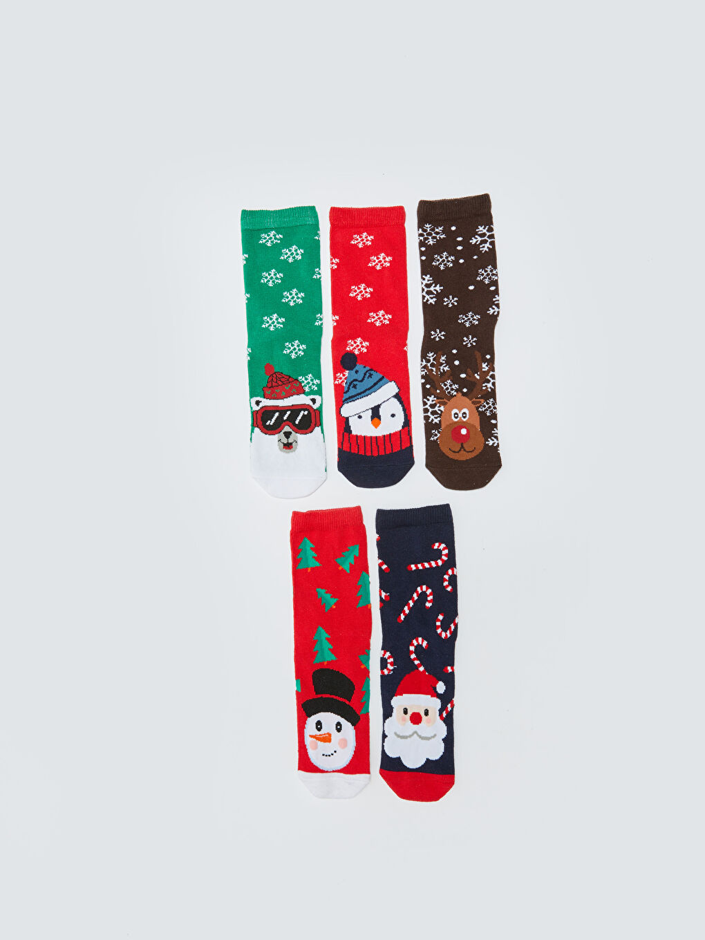 Christmas Themed Boys' Ankle Socks 5 Pack -W2GA86Z4-K00