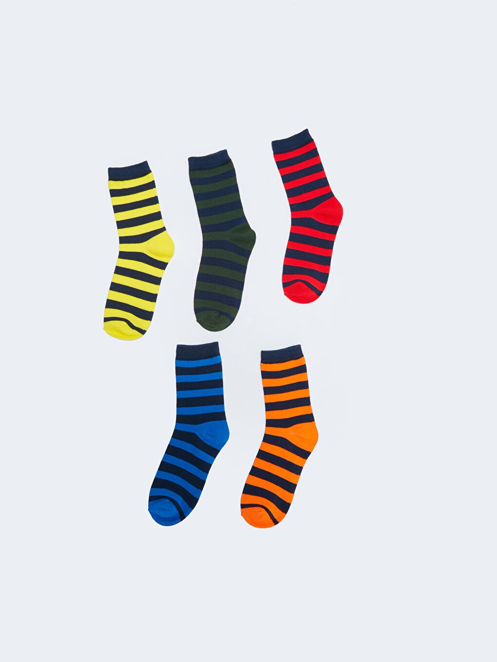 Striped Boys' Ankle Socks 5 Pack-1