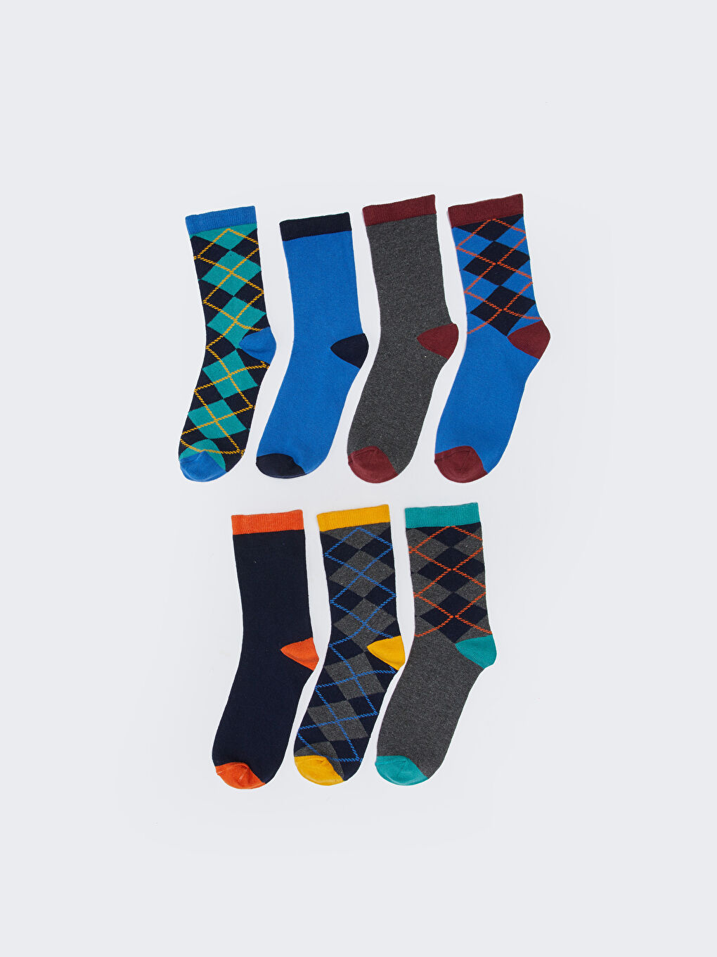 Patterned Boys' Ankle Socks 7 Pack-1