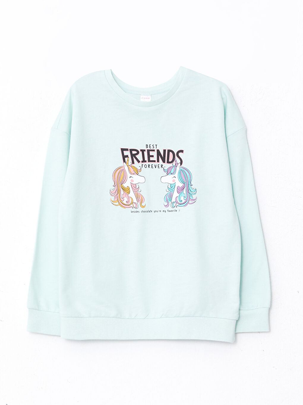 Crew Neck Printed Long Sleeve Girls' Pyjama Set-4