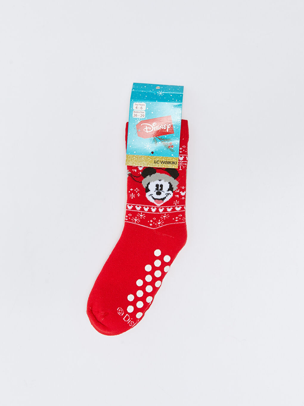 LCW Kids Mickey Mouse Desenli Yılbaşı Temalı Erkek Çocuk Havlu Soket Çorap -W2GB20Z4-SMF