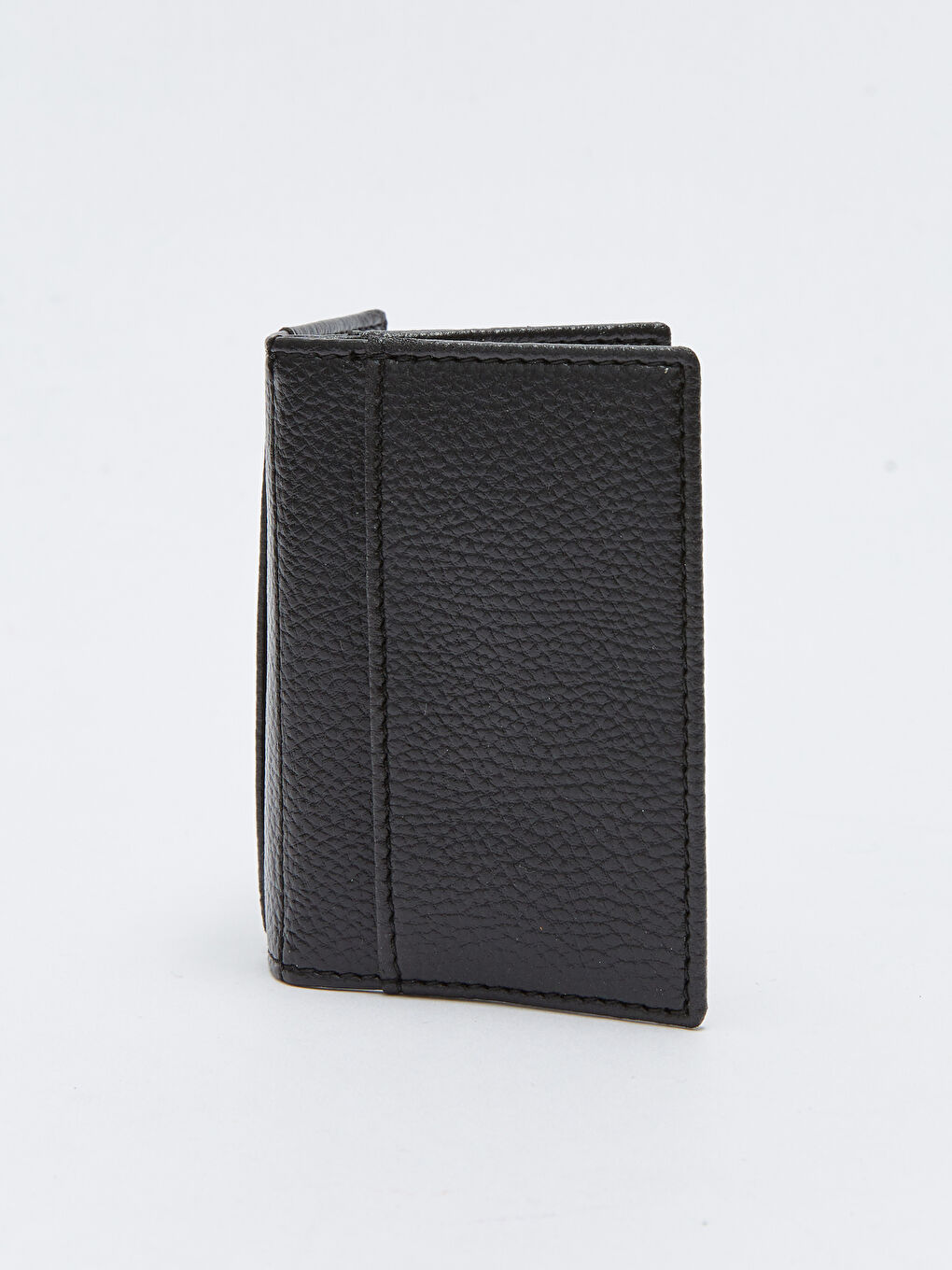 Siyah Düz Deri Görünümlü Erkek Kartlık-1