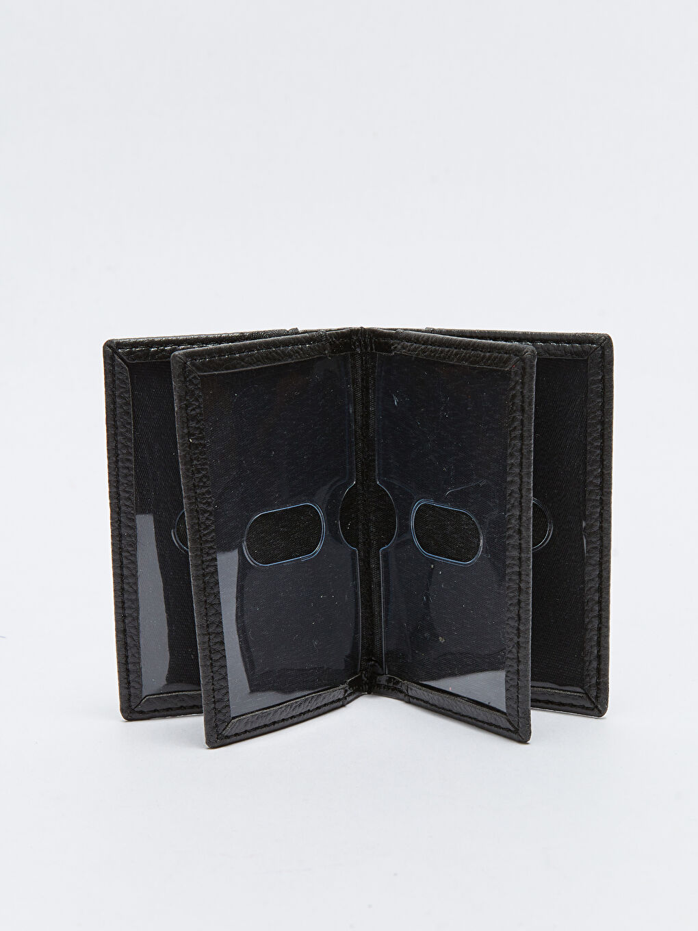 Siyah Düz Deri Görünümlü Erkek Kartlık-2