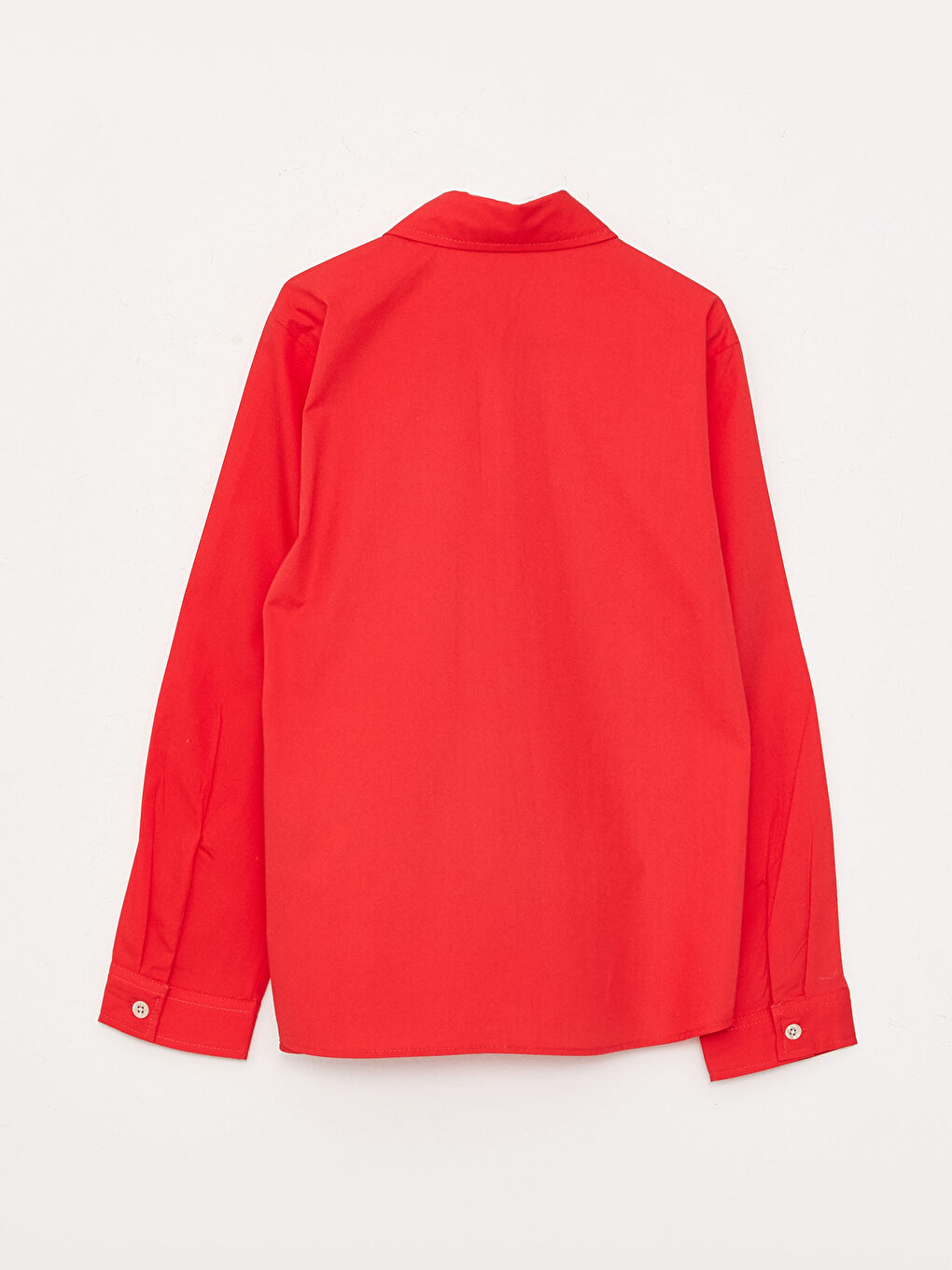 Kırmızı Desenli Uzun Kollu Erkek Çocuk Gömlek-1