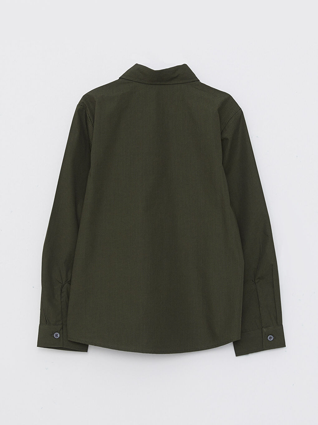 Haki Desenli Uzun Kollu Erkek Çocuk Gömlek-1