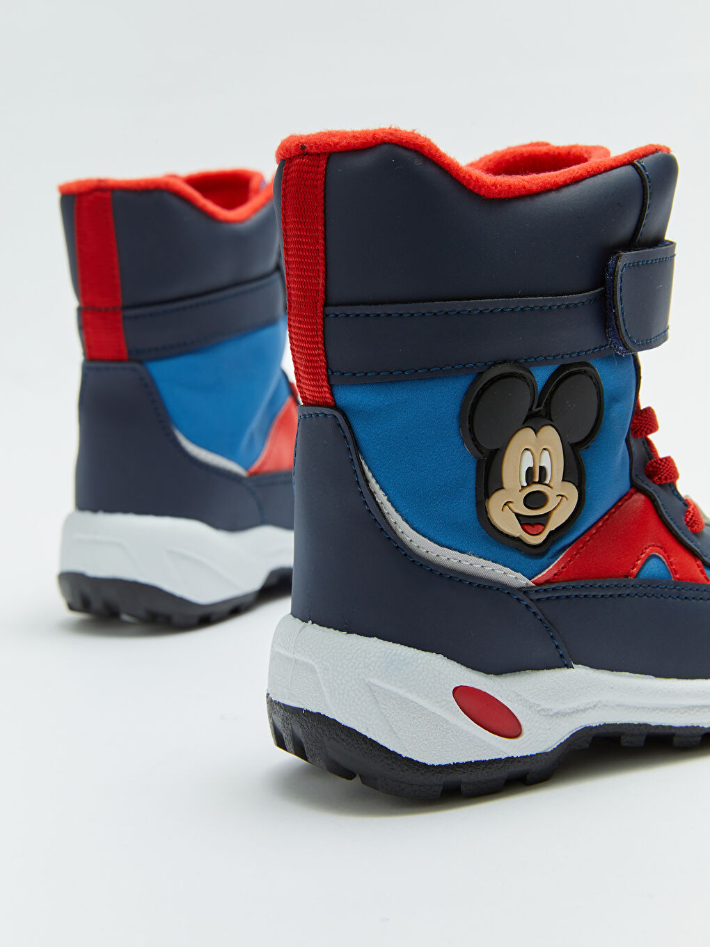 LCW STEPS Lacivert Mickey Mouse Lisanslı Cırt Cırtlı Erkek Bebek Kar Botu - 4