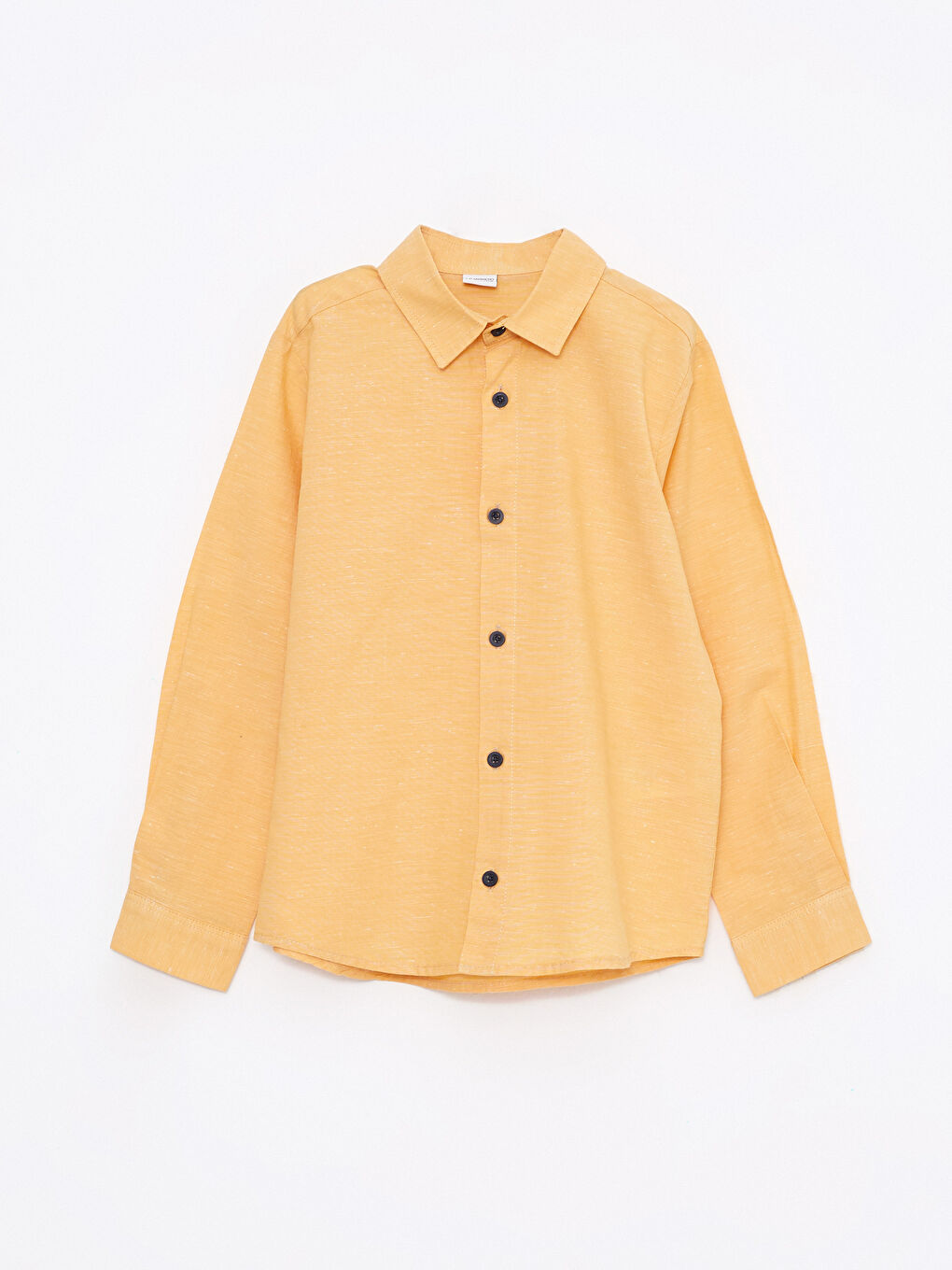 Sarı Basic Uzun Kollu Erkek Çocuk Gömlek