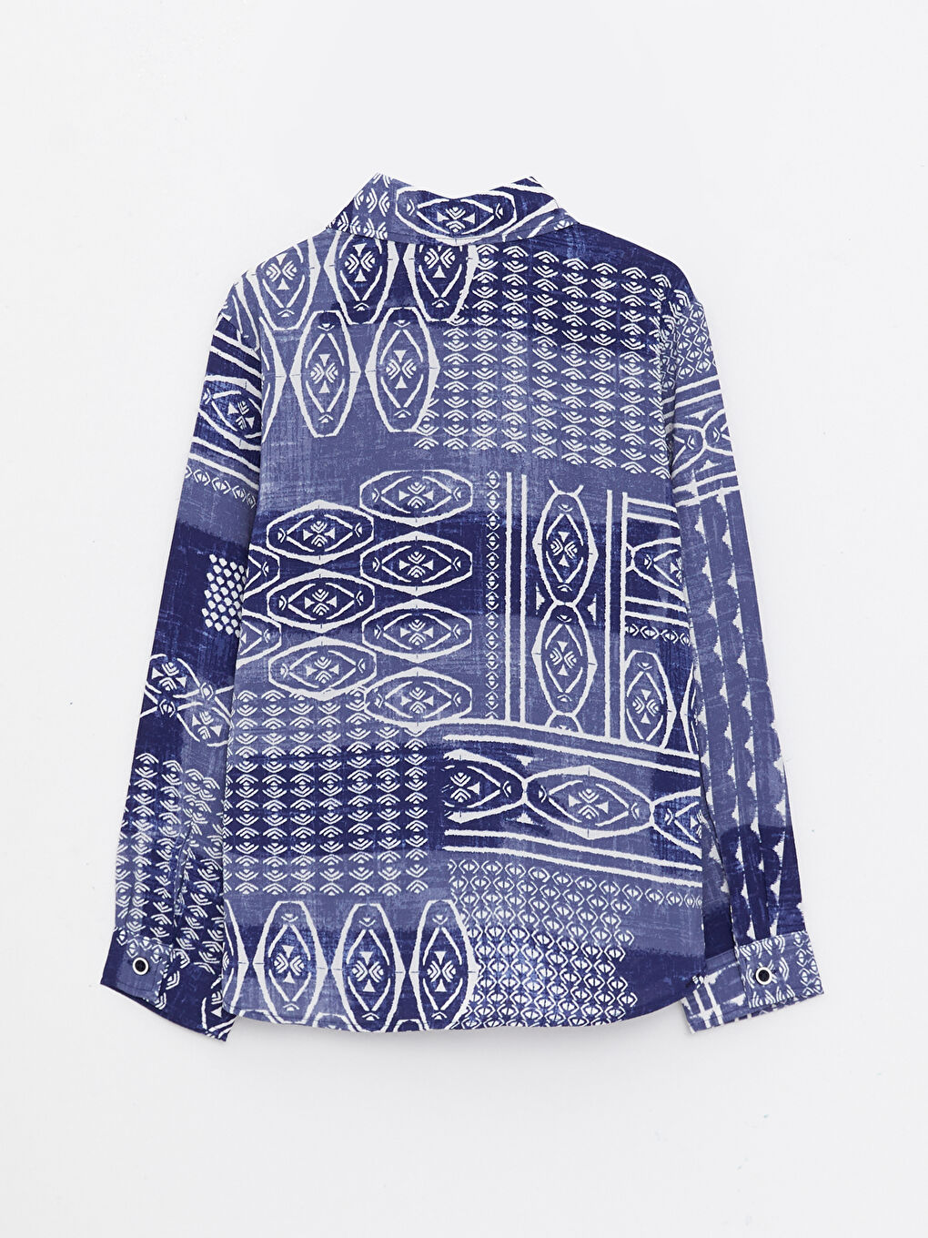 قميص كم طويل منقوش للأولاد-1