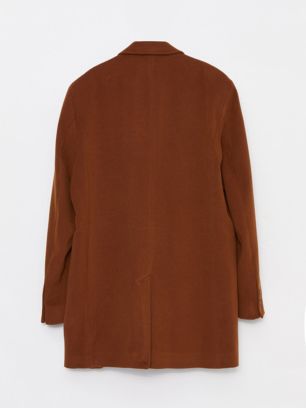 Turuncu Slim Fit Ceket Yaka Erkek Kaşe Kaban-6