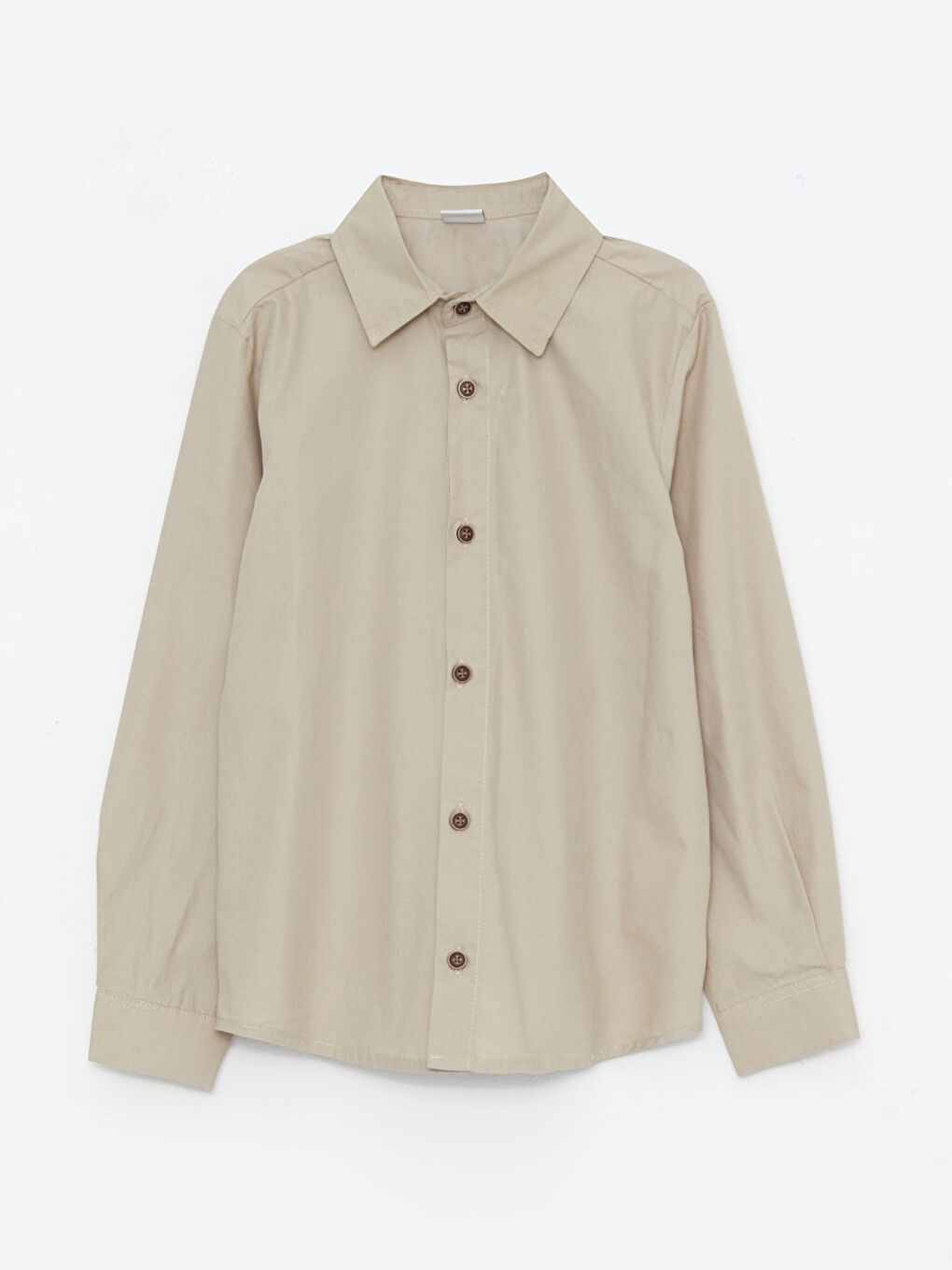 Haki Basic Uzun Kollu Erkek Çocuk Gömlek