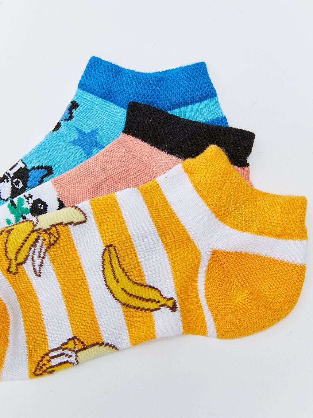 Узорчатые короткие носки для девочек, комплект из 3-х штук-2