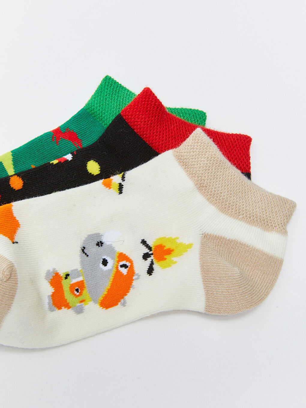 Для мальчиков узорчатые короткие носки - комплект из 3-х штук-2