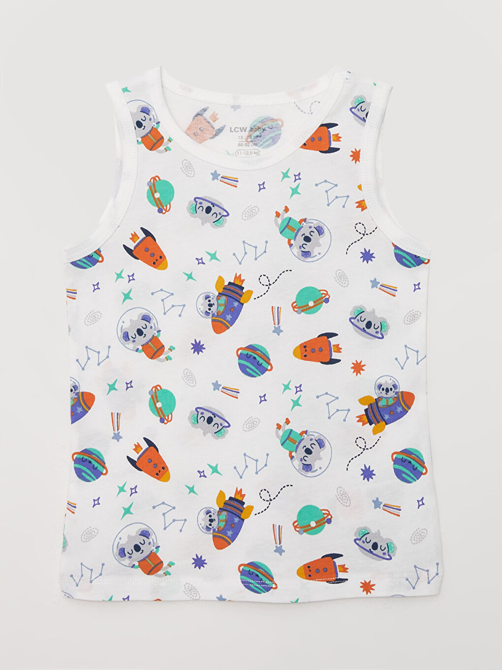 Дөңгелек жағалы мақтадан жасалған ұл балаға арналған іш киім 2 бөліктен тұратын-1