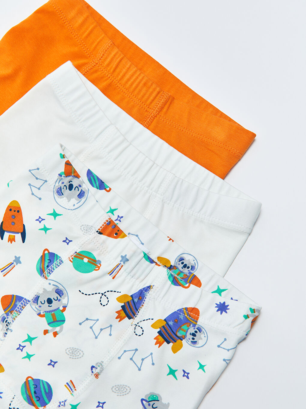 Ekru Beli Lastikli Baskılı Erkek Bebek Boxer 3'lü-2