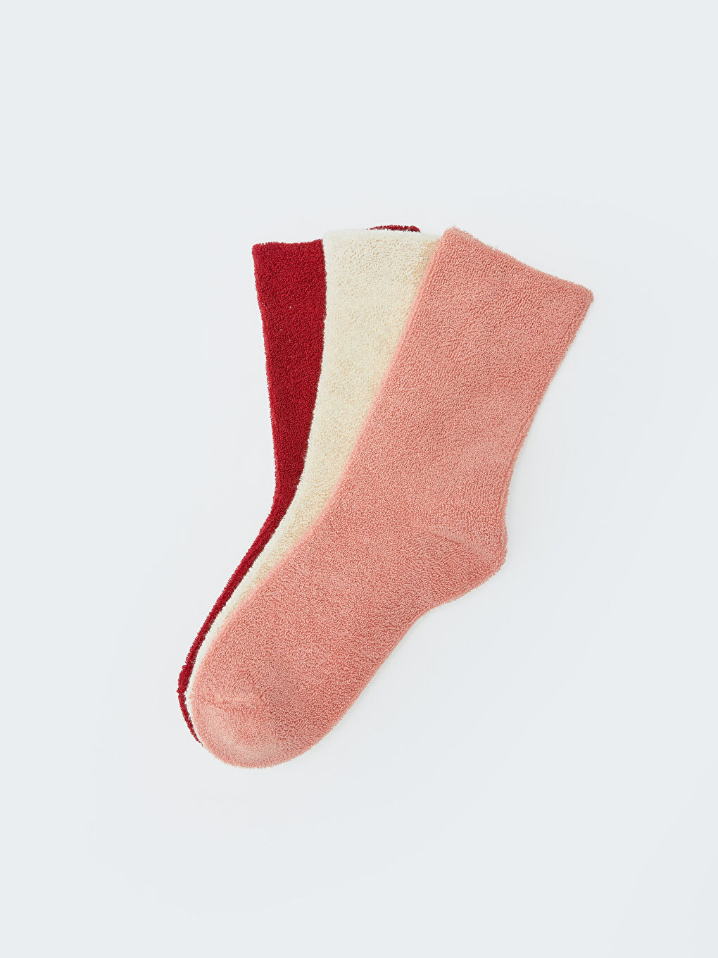 Pembe Kız Çocuk Havlu Soket Çorap 3'lü