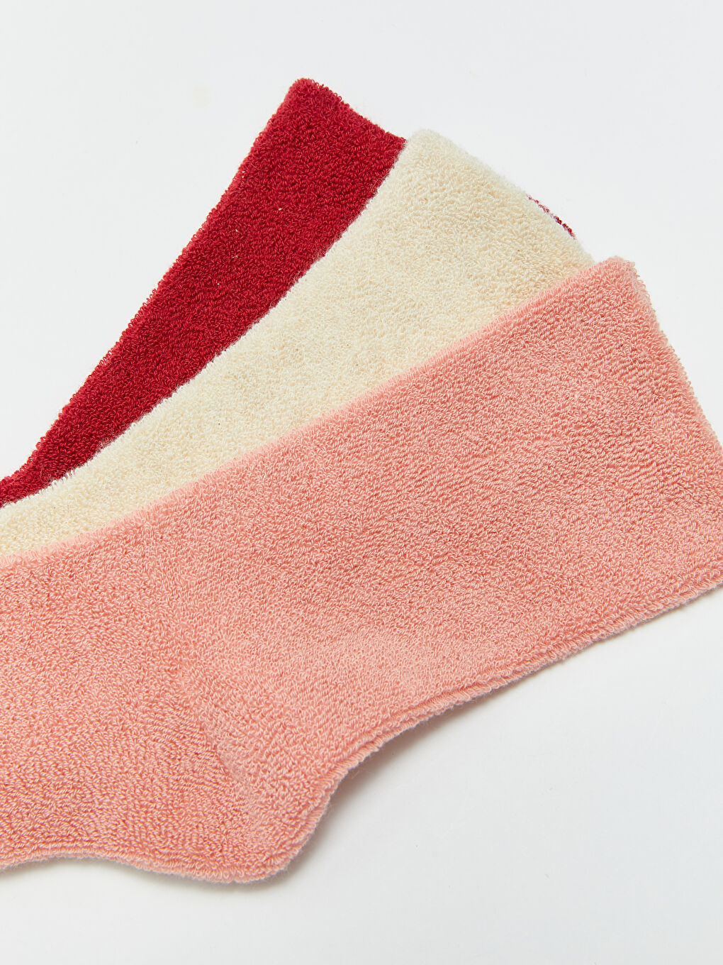 Pembe Kız Çocuk Havlu Soket Çorap 3'lü-2