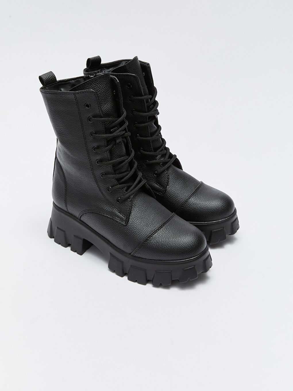 Leather Look Lace-Up Women's Snow Boots -W2GC71Z8-HUC