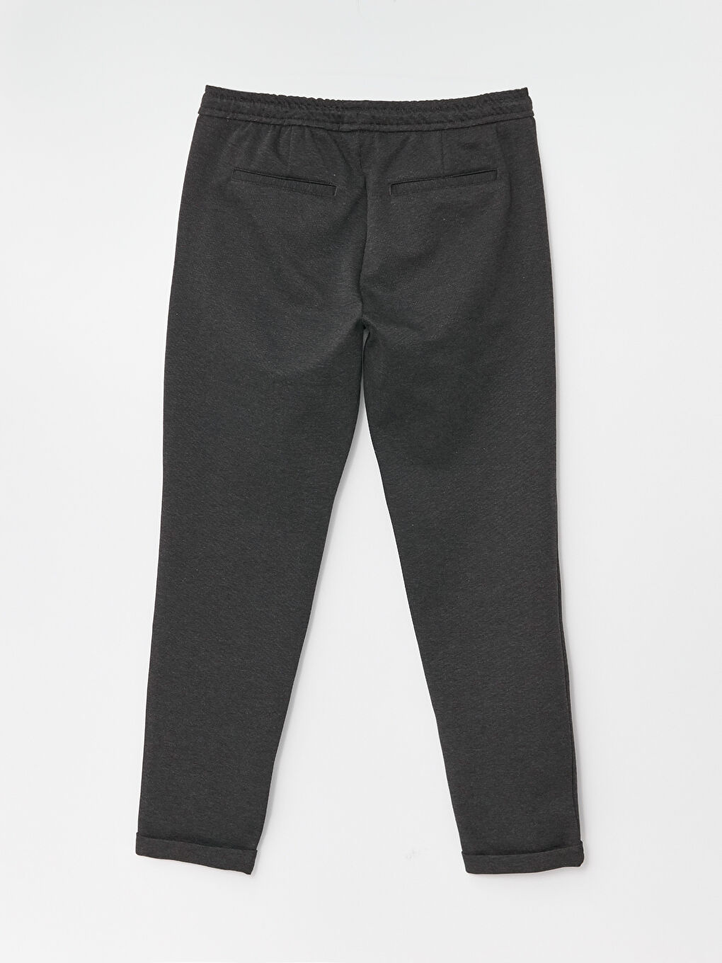 Antrasit Slim Fit Beli Bağlama Detaylı Erkek Pantolon-9