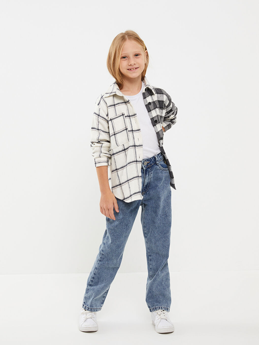 Basic Cotton Girls Jeans