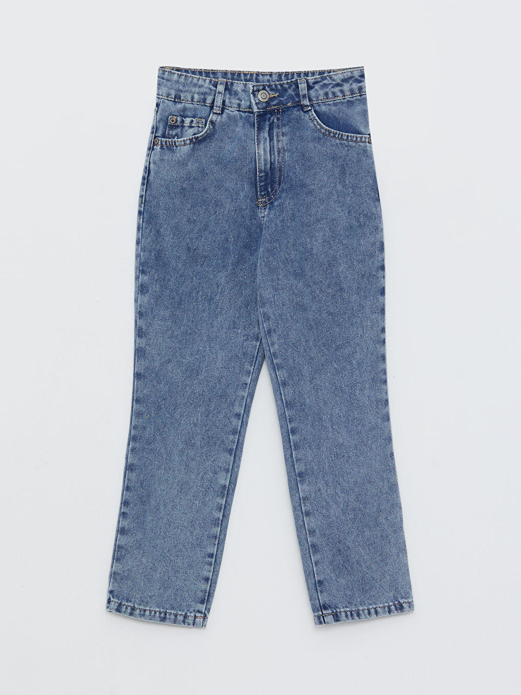 Basic Cotton Girls Jeans-1