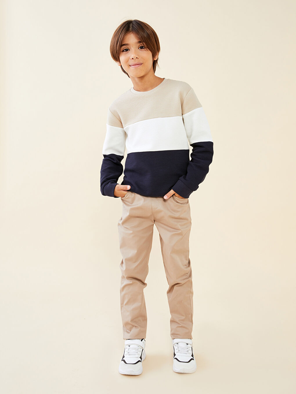 Elasticated Waist Basic Boys' Trousers