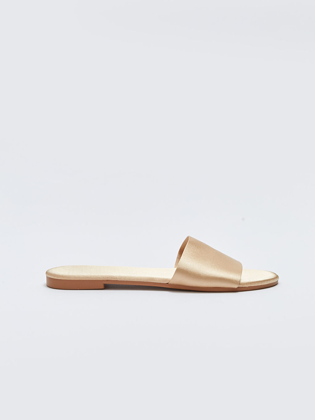 Bej Tek Bantlı Kadın Terlik-1