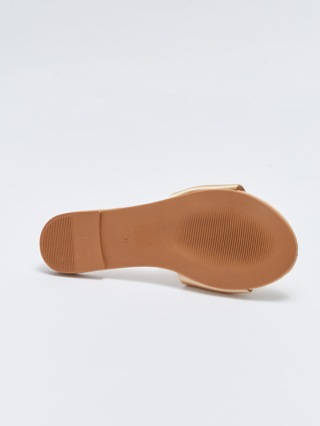 Bej Tek Bantlı Kadın Terlik-3