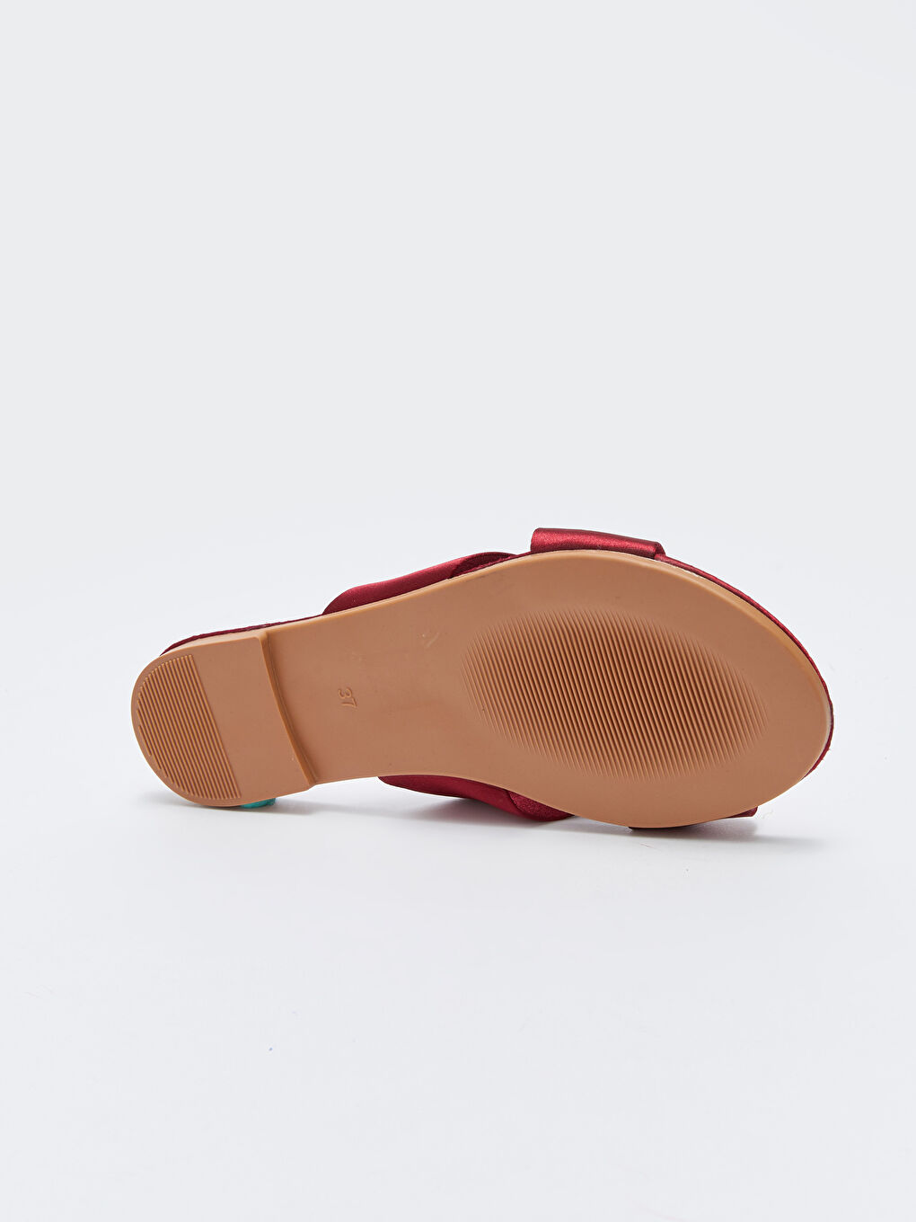 Bordo Çapraz Bantlı Kadın Terlik-3