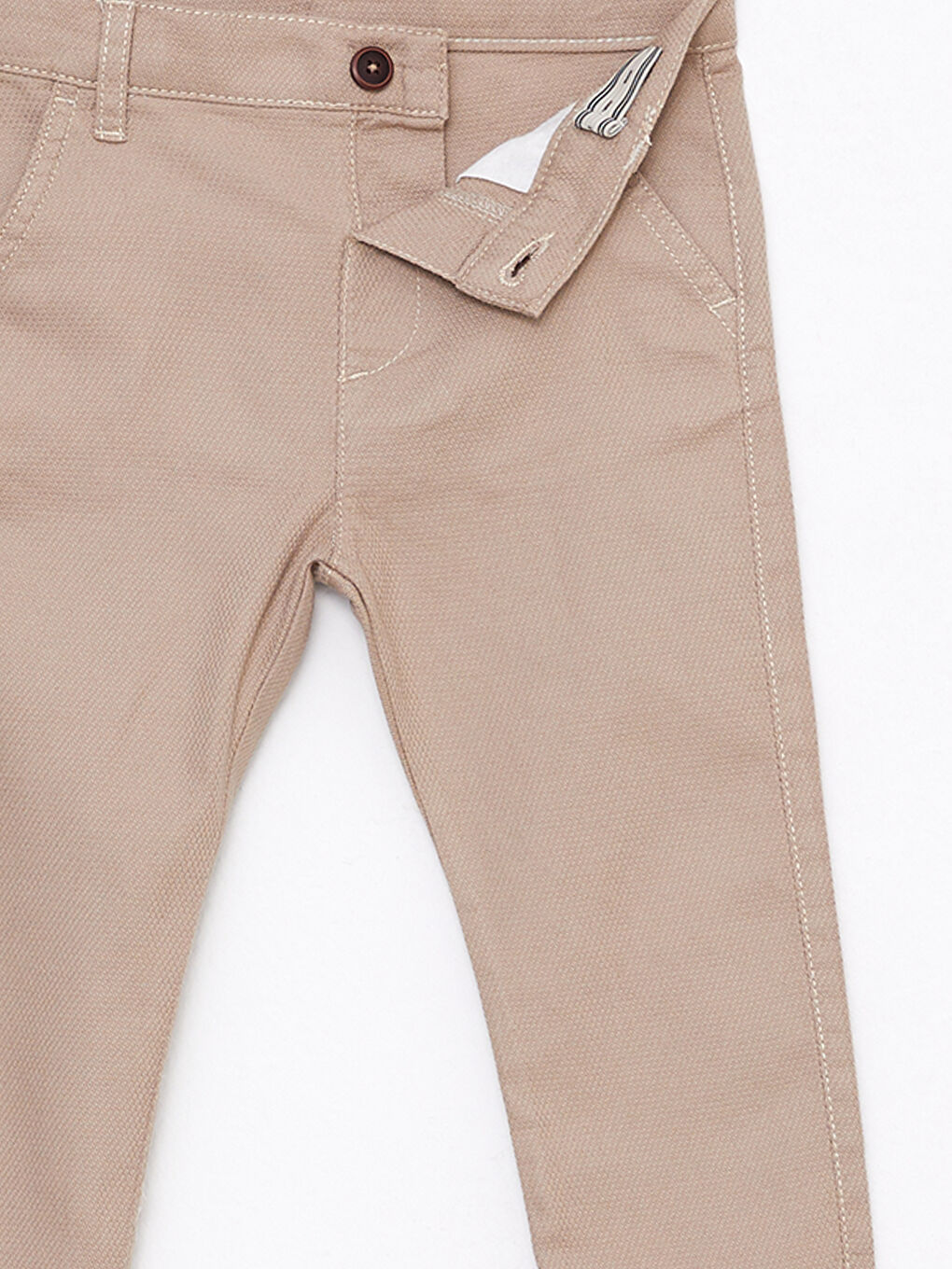 Bej Basic Erkek Bebek Pantolon-2