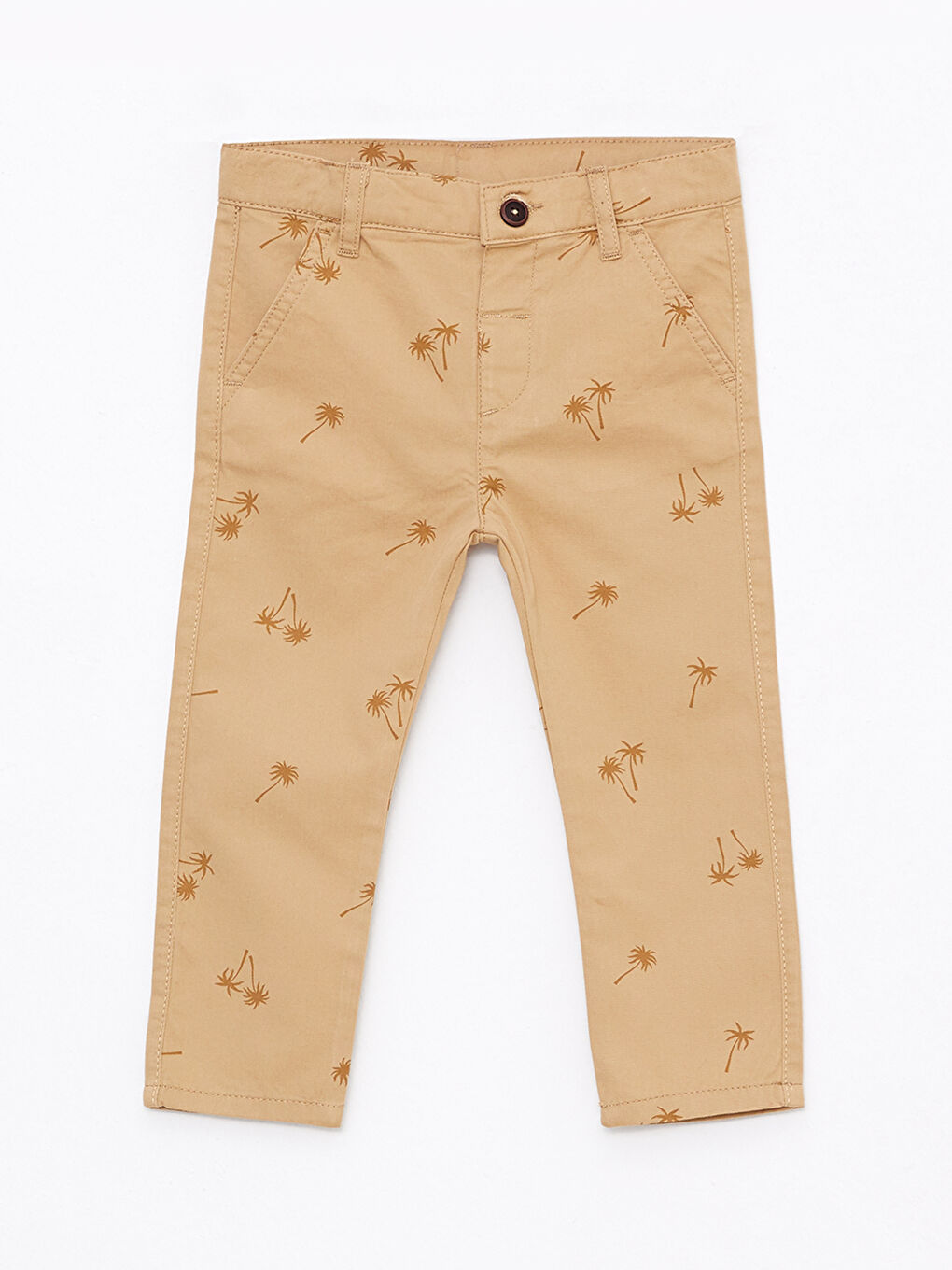 Kahverengi Baskılı Erkek Bebek Pantolon