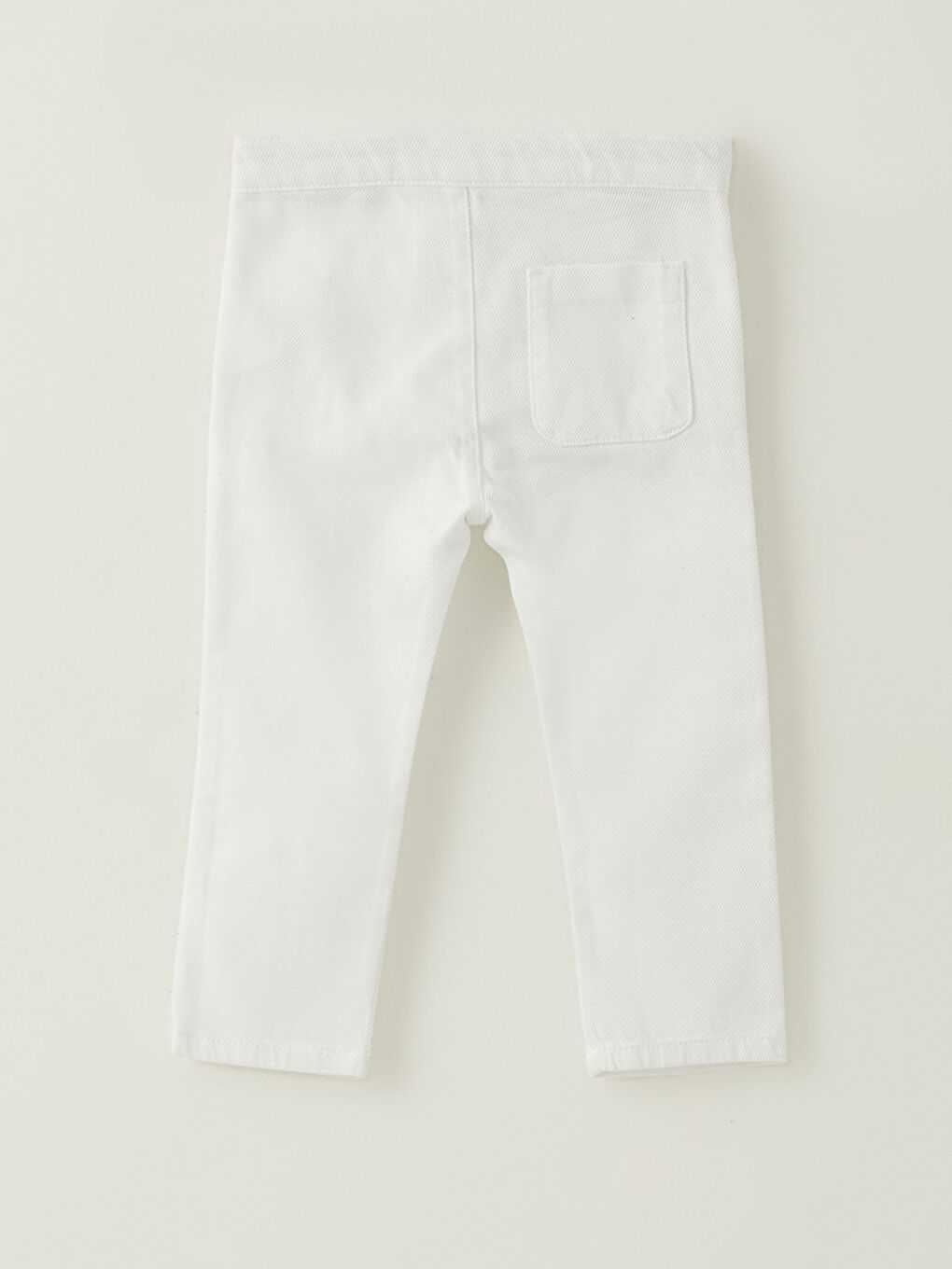 Beyaz Basic Erkek Bebek Pantolon-4