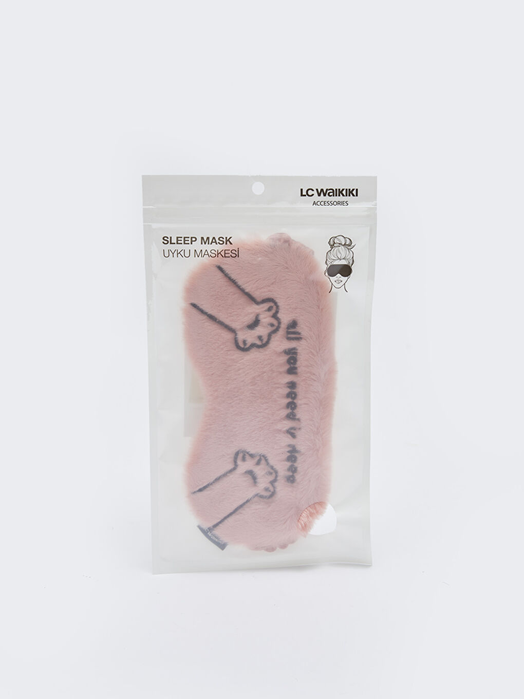 Pembe Nakışlı Kadın Uyku Bandı