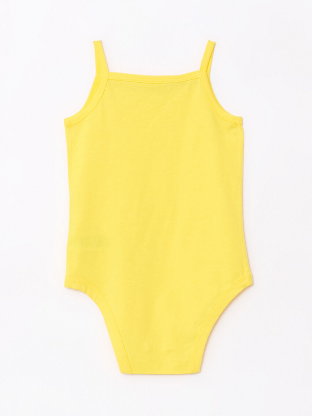 LCW ECO Square Neck Strappy Basic Baby Girl Body with Snap Crotch -W2GD77Z1-SQM
