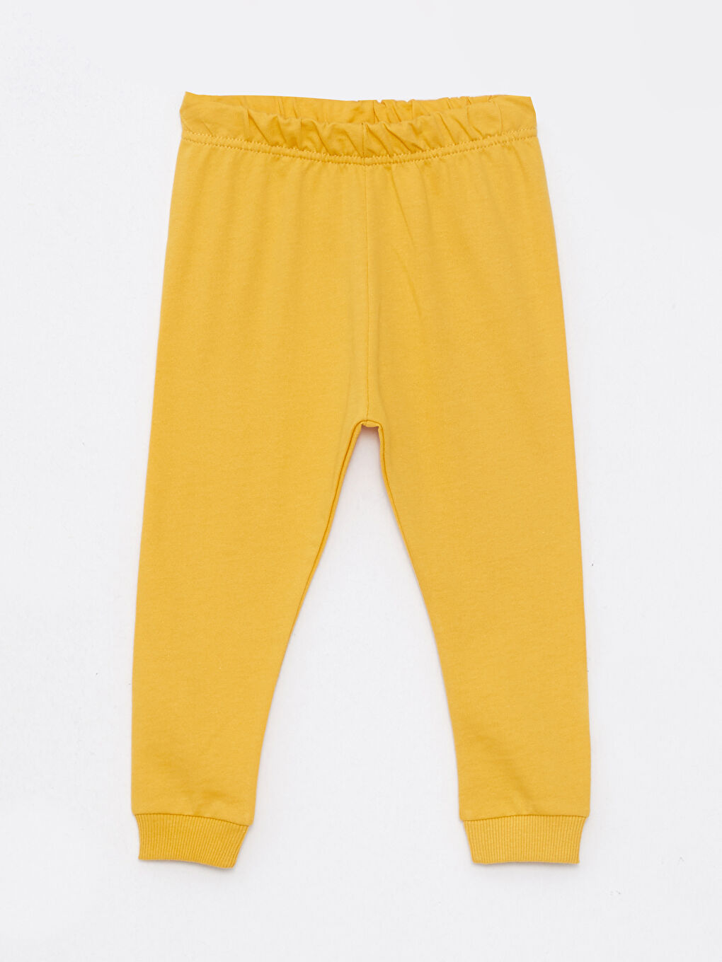 طقم بلوزة كم طويل ياقة دائرية مطبوعة للبنات الرضع مع بنطلون رياضي - مجموعة من قطعتين-2