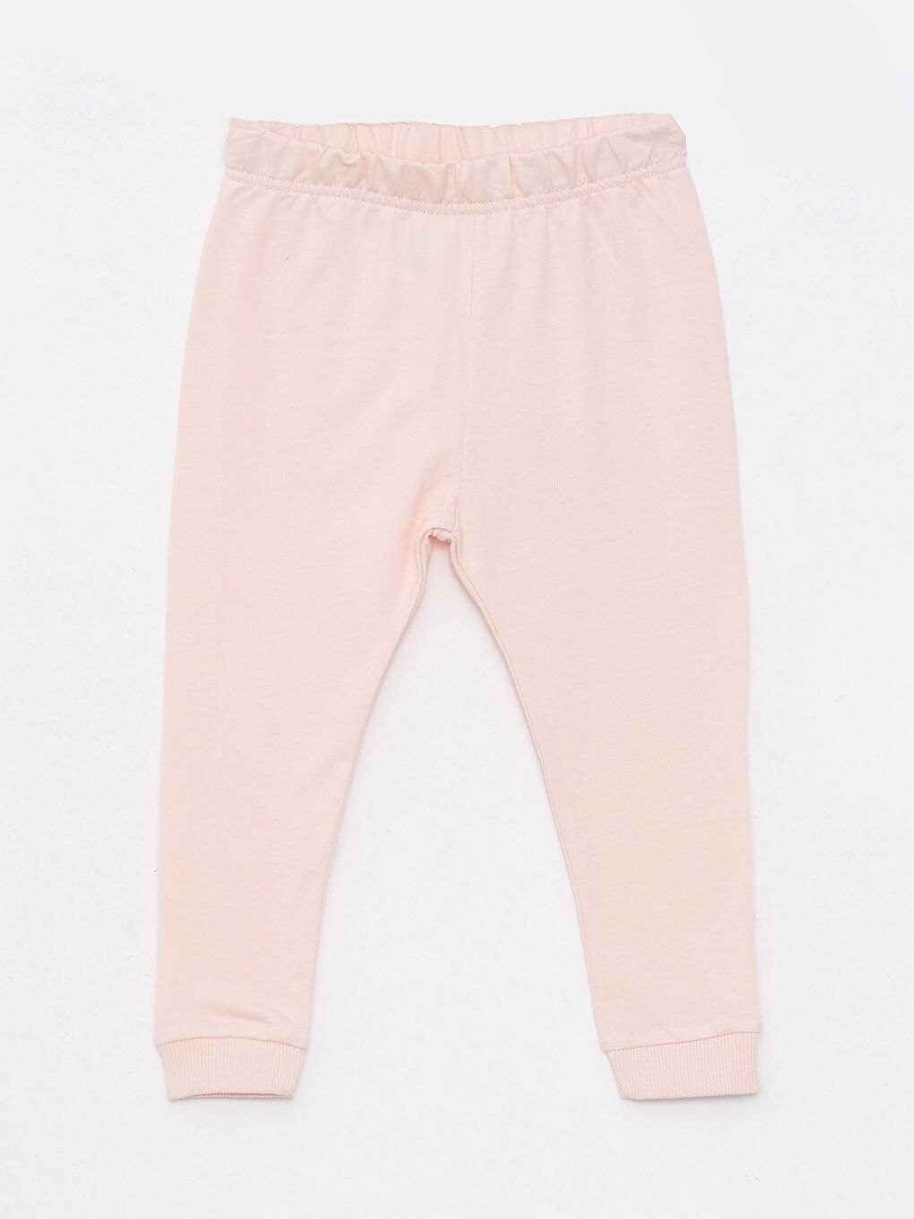 Pembe Bisiklet Yaka Uzun Kollu Baskılı Kız Bebek Sweatshirt ve Eşofman Alt 2'li Takım-2