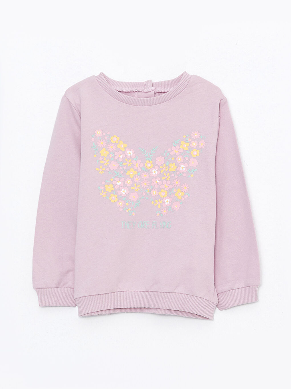 LCW ECO Bisiklet Yaka Uzun Kollu Baskılı Kız Bebek Sweatshirt ve Eşofman Alt 2'li Takım -W2GD88Z4-FFZ